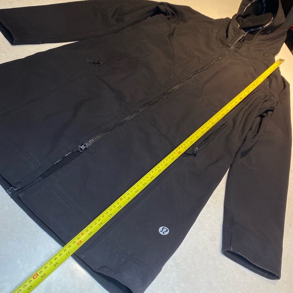 ULULEMON ATHLETICA Black APRES YOGA SOFT-SHELL RAIN JACKET Size 6⭐️⭐️⭐️⭐️ - Picture 13 of 15